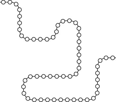 circular nodos Progreso a lo largo un fluir modelo ese vueltas a través de enrutado arcos. vector