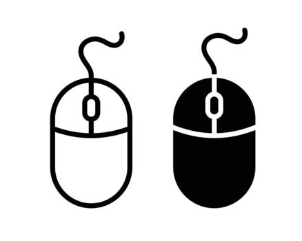 ratón icono colocar. computadora ratón icono colocar. vector