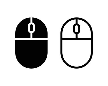Mouse icon . Computer mouse icon. Computer mouse shapes. Input device simple designs vector