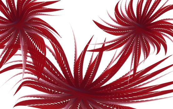 resumen rojo espiral flor diseño con dinámica partícula Estallar y fluido movimiento efecto. vector
