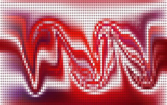 resumen rojo ola digital antecedentes con falla y movimiento efectos para moderno creativo diseño. vector