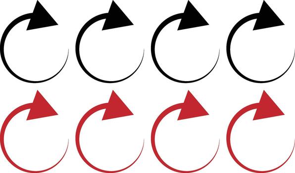 Curved circular arrows showing clockwise direction vector