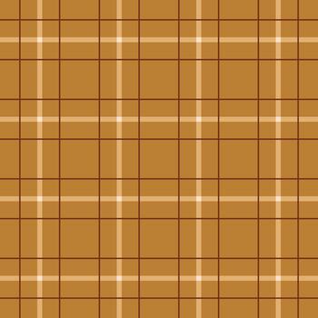 Seamless pattern with classic gingham checkered design in mustard color vector