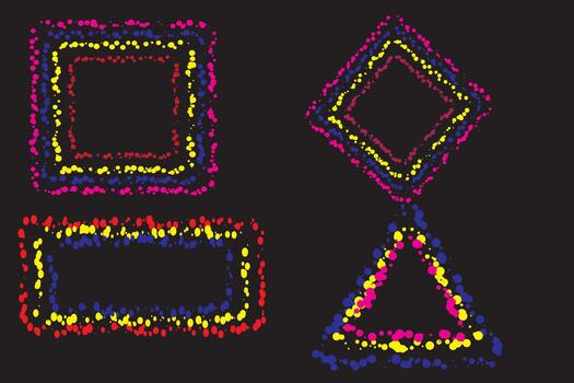 particles Dispersed background set. Pixel disintegration, pixel gradient, decay effect, mosaic, transform rectangle vector