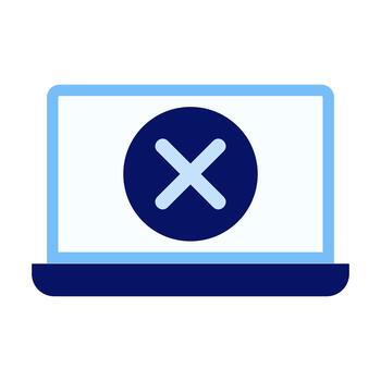 computadora Eliminar plano de colores icono para eliminar y limpiar vector