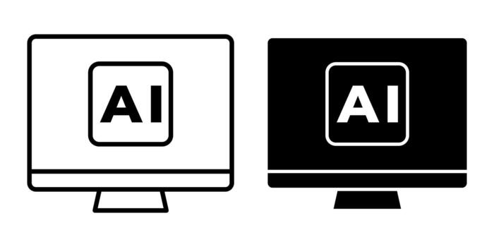 Computer Smart System Black Icon Bundle for Advanced Technology vector