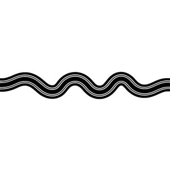 A dynamic undulating wavy line with multiple parallel stripes creating a sense of movement and flow vector