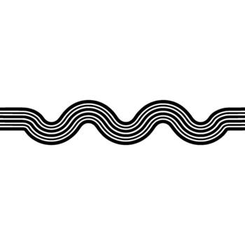 un minimalista resumen presentando un fluido oscuro gris y ondulado línea modelo compuesto de múltiple paralelo rayas vector