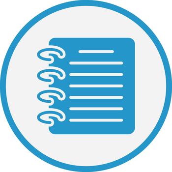 Notepad Interface Line Graphic Element vector