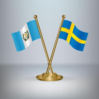 Guatemala and Sweden table flag relation, with gradient backgroundGuatemala and table flag relation, with gradient background vector