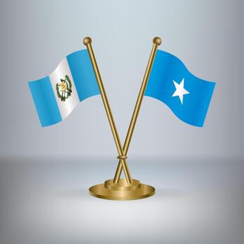 Guatemala and Somalia table flag relation, with gradient background vector