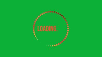 lutning läser in animering i prickar cirkel roterande på grön skärm. video