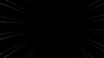 bianca linea ciclo continuo animazione su nero sfondo, movimento elemento per metraggio fondale video