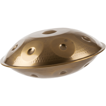 reflekterande brun handpanel instrument med unik form och mönster på transparent bakgrund png