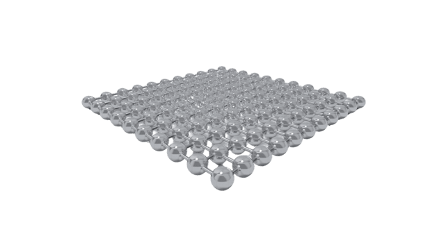 intricato metallico reticolo struttura con un' travolgente geometrico modello su un' trasparente campo png