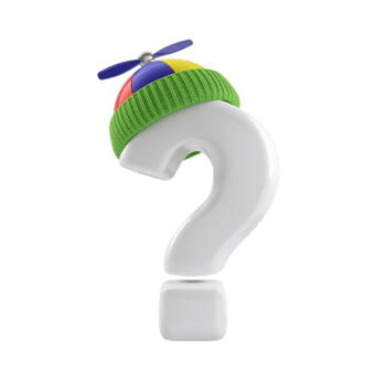 conceptual representación de un pregunta marca adornado con un caprichoso hélice gorro sombrero aislado png