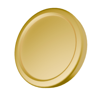 un dorado moneda, ligeramente inclinado, brilla con suave, difundido ligero en contra un transparente fondo, creando un simple, elegante, y valioso ambiente png