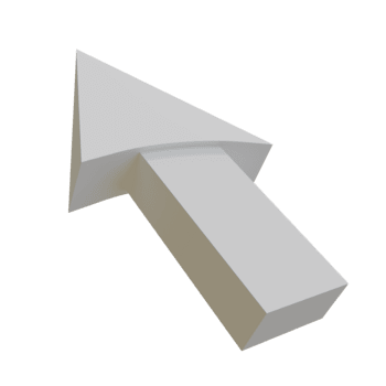 en 3d grå pil poäng uppåt och höger, gjutning mjuk skuggor på en transparent bakgrund, skapande en rena, modern, och riktnings atmosfär. png