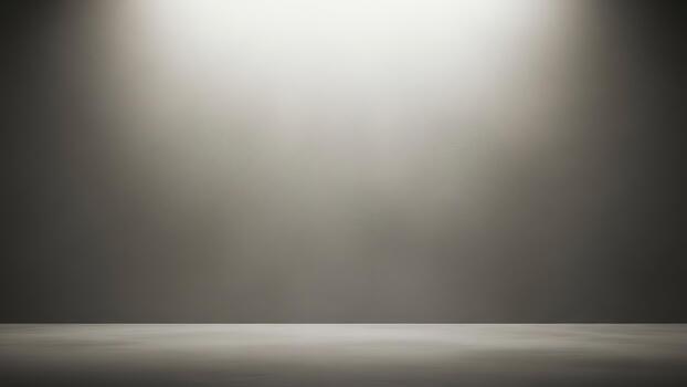 Empty Studio Room with Spotlight and Textured Wall Background. photo