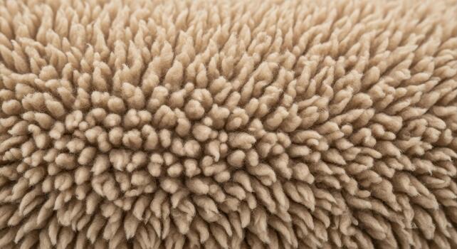 Close-Up of Soft Beige Wool Texture. photo