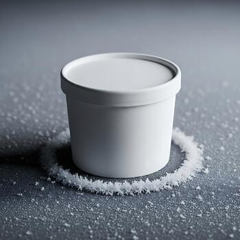 Realistic Ice Cream Container Mockup Blank Template photo