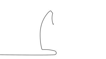 Animated table lamp continuous line drawing minimal lighting loop video