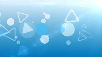 dinâmico azul tecnologia fundo com brilhando linhas, futurista grade, e suave luz partículas. perfeito para corporativo vídeos, tecnologia promoções, ai visuais, e digital apresentações. video