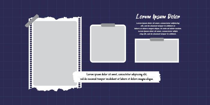 art Picture page grid layout abstract photo frames vector