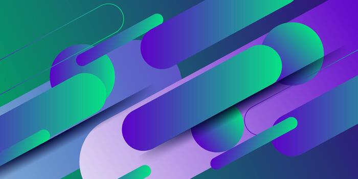 Abstract green and blue gradient background with simple shapes and shadows. Popular and modern with a 3D rectangle concept. EPS10. vector