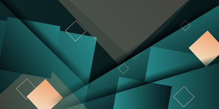 Abstract green banner background with overlapping square pattern design. Simple shadow banner background style. eps10 vector