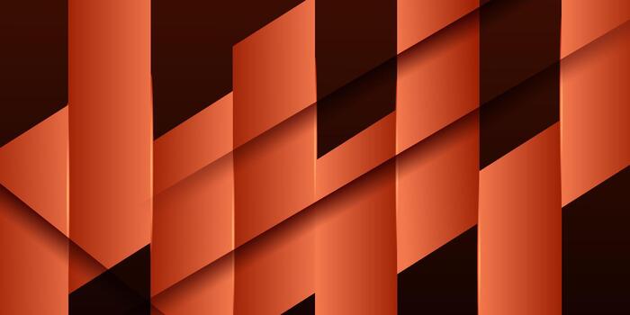 Orange paper cut abstract background with soft colored square arrow pattern combination on dark background. Eps10 vector