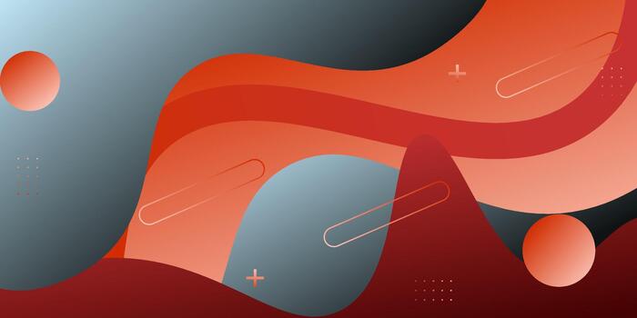 Minimalist wavy abstract background. Trendy orange wave element background. Simple dark banner design. EPS10. vector