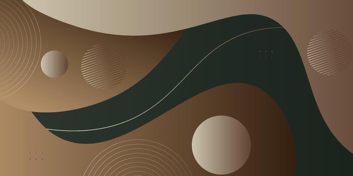 Brown wavy background. Flowing horizontal waves form a pattern element on a dark background. eps10 vector