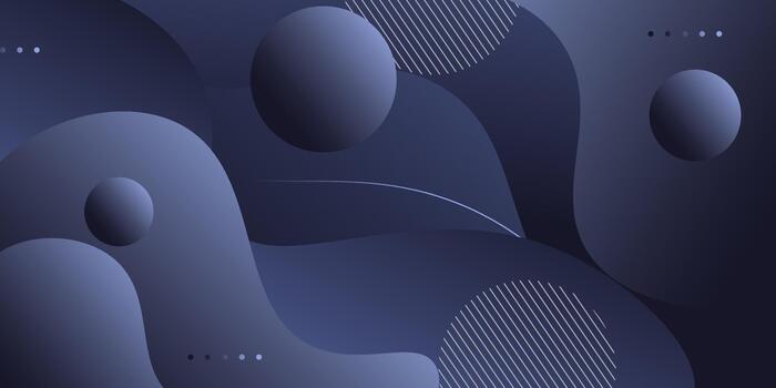 Abstract dark wave banner background. Simple blue wave pattern background. Eps10 vector