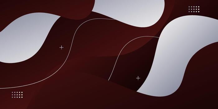 Colorful geometric wave 3D background. Dark red elements with white fluid gradient pattern. Dynamic shape composition. eps10. vector