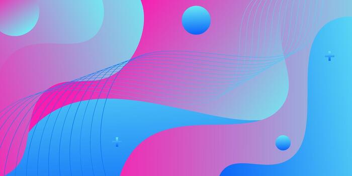 3D geometric wave background in blue and pink gradient. Dynamic wave line composition. EPS10. vector