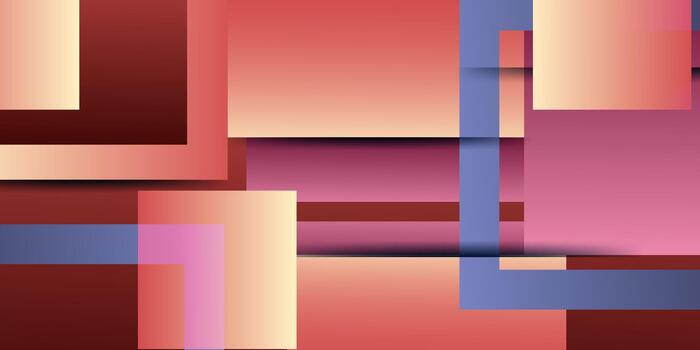 Abstract orange and blue gradient square theme background. Paper cut concept element design. EPS10 vector