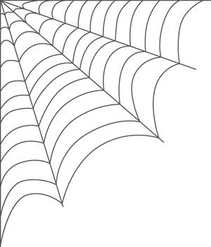 Spider web corner creating a spooky design vector