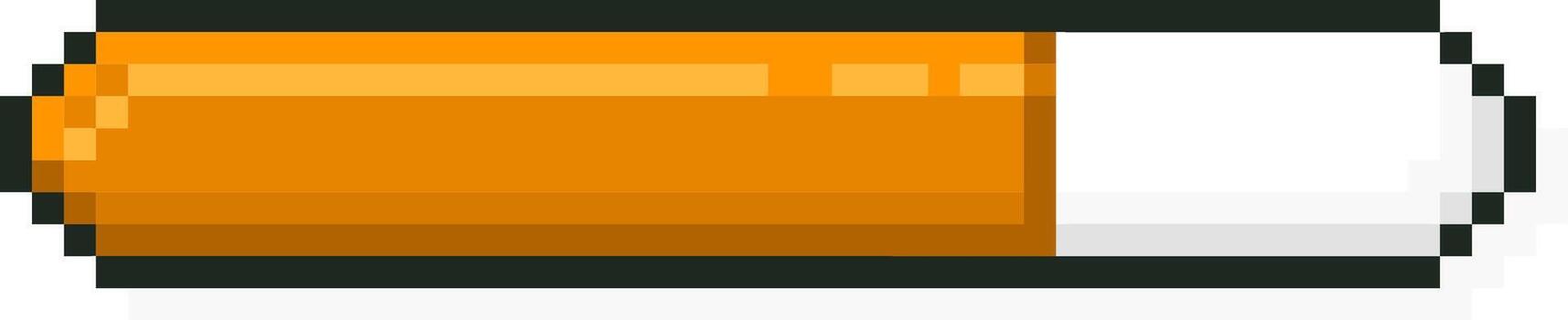 Pixel art progress bar showing loading or status vector