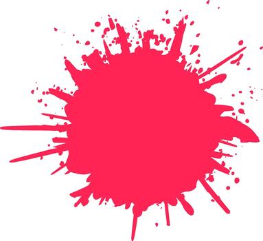 Red paint splatter creating abstract grunge background vector