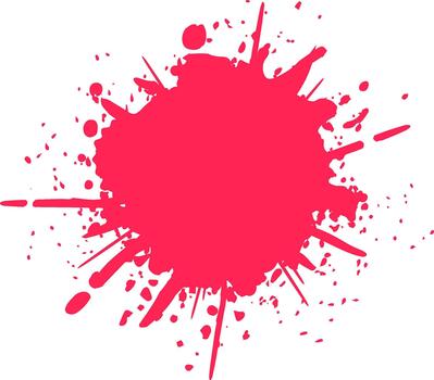Red ink splat creating artistic paint background vector