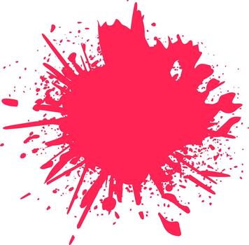 Colorful messy ink splash creating abstract burst shape vector