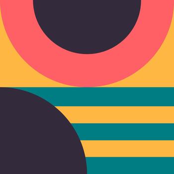 Abstract geometric shapes creating modern colorful pattern vector