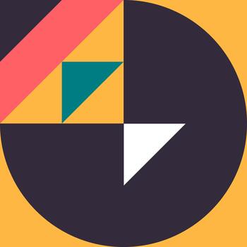 Colorful geometric shapes creating an abstract pattern vector