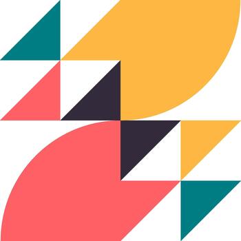 Geometric abstract pattern creating a colorful modern background vector