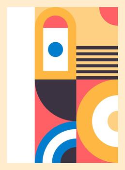 Abstract geometric pattern creating a modern colorful composition vector