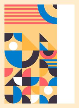 Abstract geometric pattern background with colorful shapes. vector