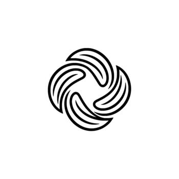 intrincado arremolinándose espiral emblema representando dinámica energía fluir y interconectado sistemas un minimalista para innovación y tecnológico avance conceptos vector