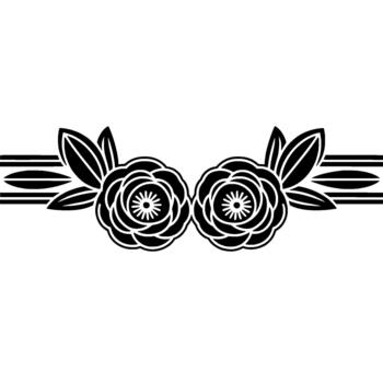 estilizado floral emblema representando gemelo floraciones con intrincado pétalo detalles y lineal decorativo elementos representando elegante principios para sofisticado marca conceptos vector