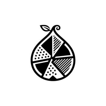 Stylized droplet emblem showcasing layered geometric patterns and intricate detailing representing innovative and modern brand identity concepts vector